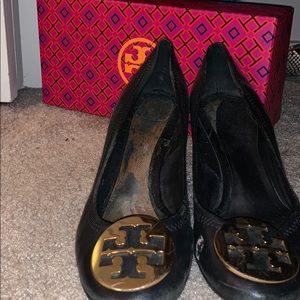 Tory Burch Black Classic Wedge
